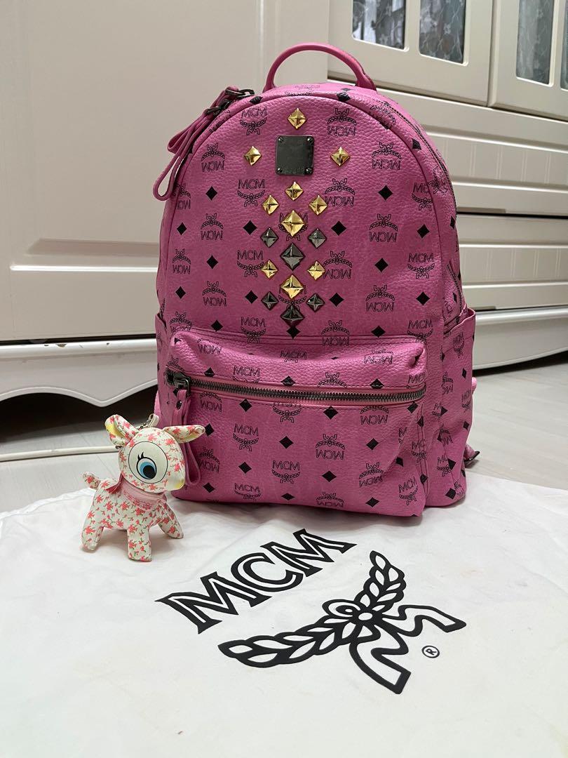 Pink mcm backpack medium Outlet