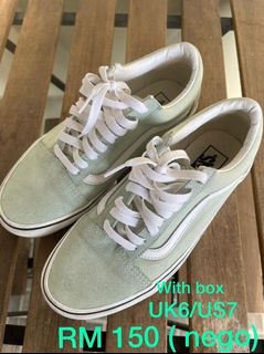 Mint green vans old skool Women s Fashion Footwear Sneakers