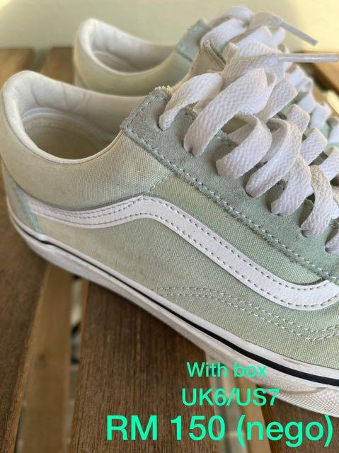 Mint and grey store vans