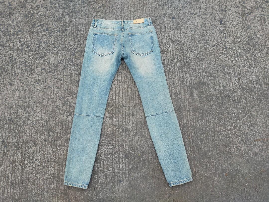 Mnml ripped ankle zip pants, Men's Fashion, Bottoms, Jeans on Carousell
