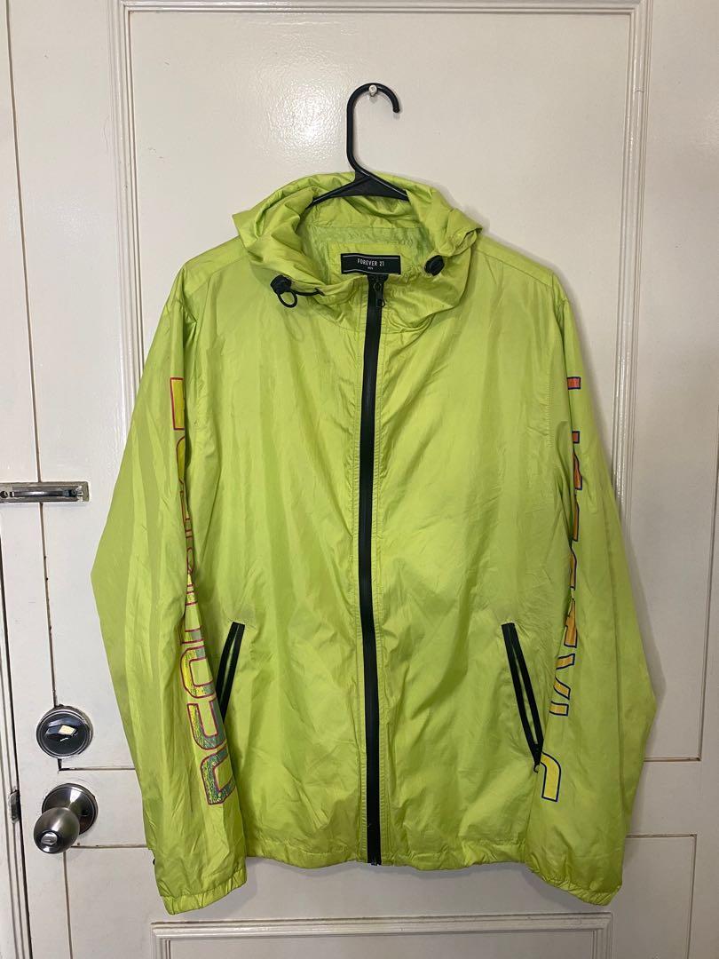 Lime green shop windbreaker jacket
