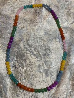 新 - 7色25cm長水晶鏈-可當頸鏈或手鍊 （唔知咩水晶-因為我唔識分）- 代朋友放 （包本地平郵 included local surface mail postage) #crystal   *13 完美主義者勿拍64213440800002110