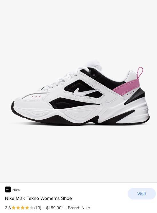 Nike M2K Tekno White Black Pink