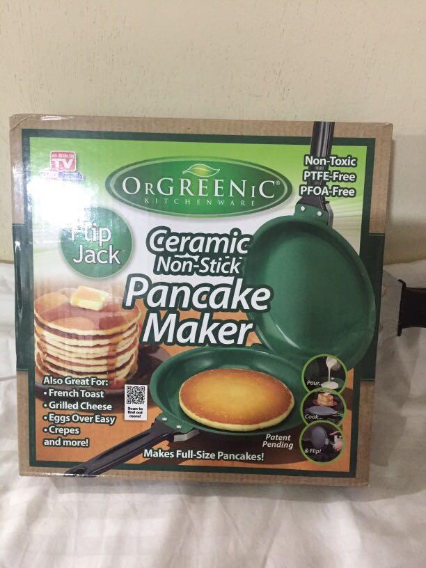 Non-stick Ceramic Pancake Maker (Category: Cookware & Accessories) located in Pasay City. Submitted by redgiftshop (Listing ID 1143317531, Image 3). Description: Non- toxic PTFE- Free PFOA-Free great for french toast Griled cheese Crepes directly bought in US stock - 3 pcs product code: EJ Jan2022.