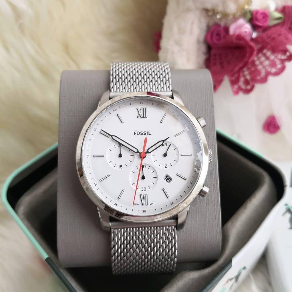 Original 100 Fossil Watch Men Fs5382 Silver