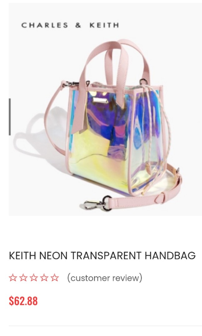 Charles & keith transparent bag store