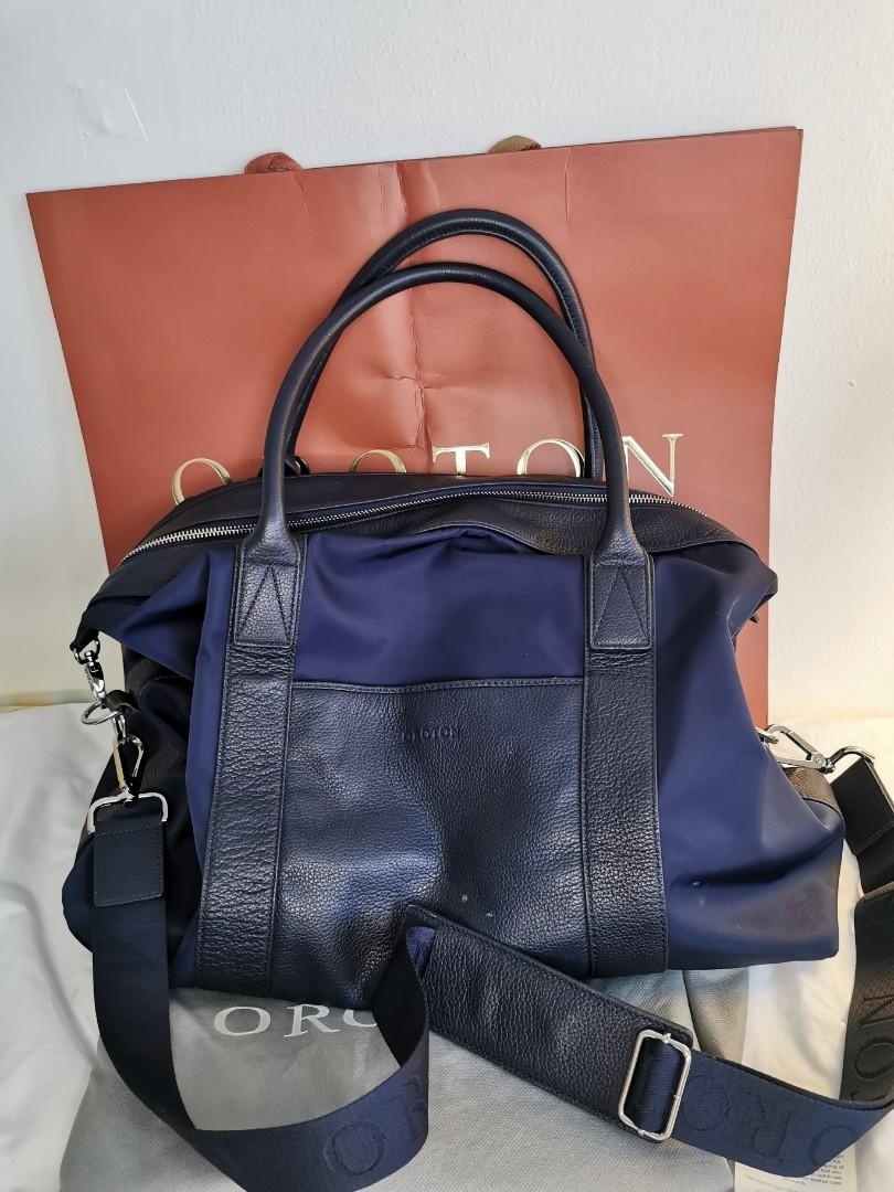 Oroton shop navy bag