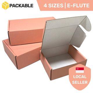 Peach Mailing Box / Mailer Box / Corrugated Cardboard Box - 4 Sizes [Ready Stock]