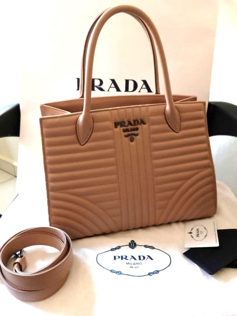 Prada soft calf impunture shoulder bag store