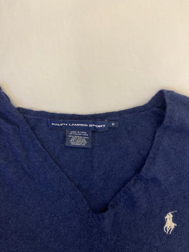 Ralph Lauren sport Navy blue merino sweater Women s Fashion Tops