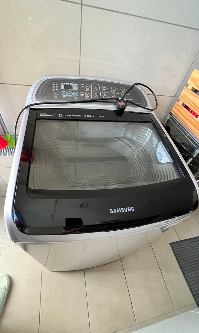 Samsung 13kg Top load washing machine WA13J5750SS, TV & Home Appliances