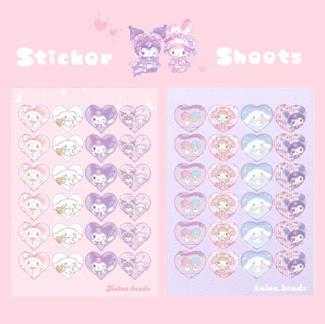 Sanrio Sticker Sheets, Hobbies &amp; Toys, Stationery &amp; Craft, Handmade ...