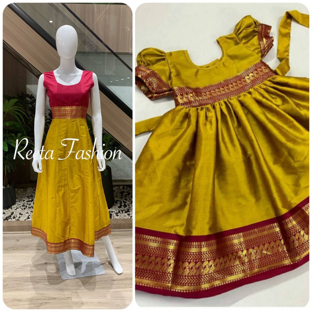 Saree with anarkali kurti