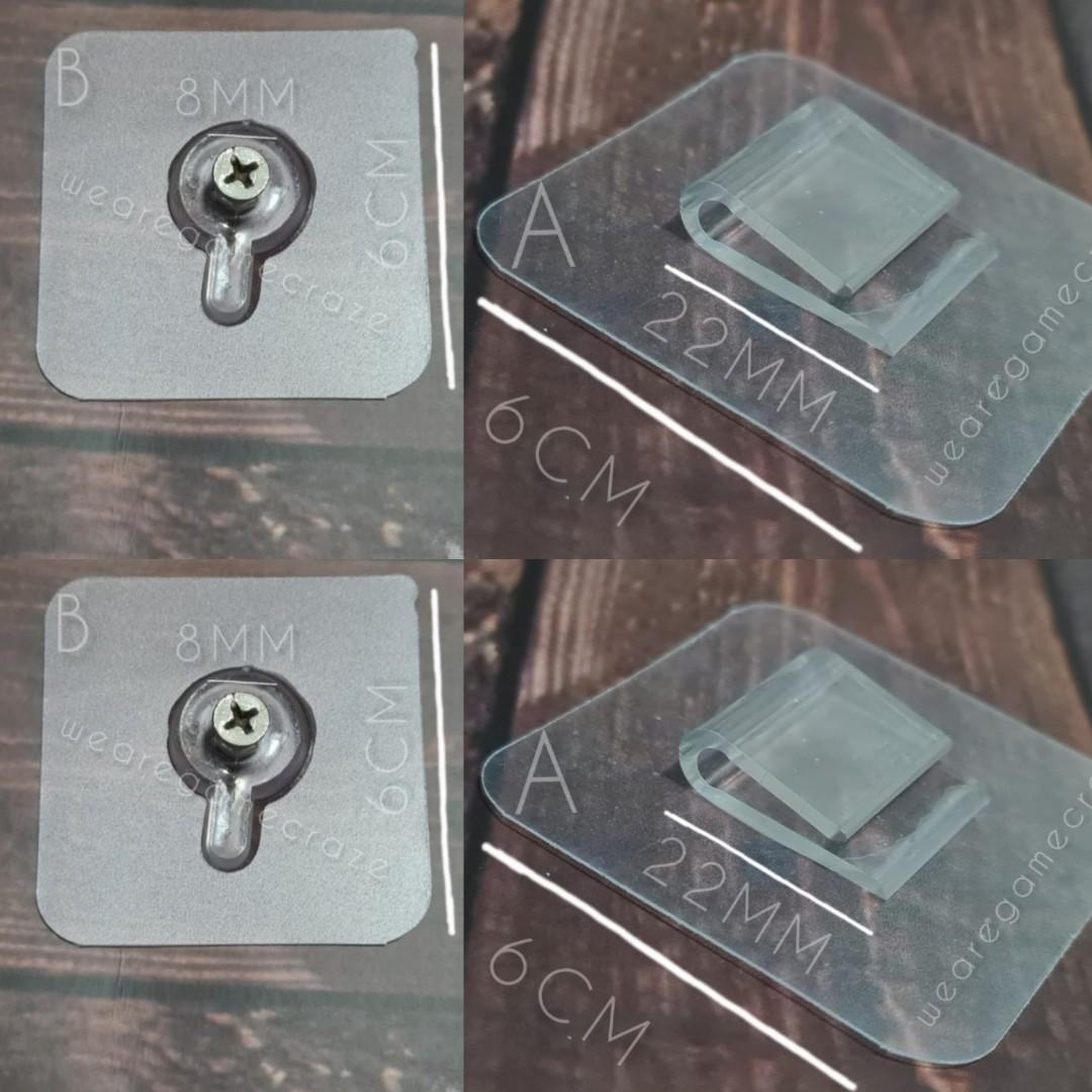 Self adhesive Wall Hooks Invisible Photo Frame Screw Kitchen Utensils Metal Steel Hanger Furniture Home Living Bathroom Kitchen Fixtures on Carousell