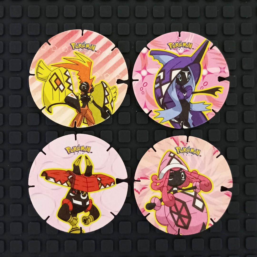 Set Tazos Pokemon Coin Chiki Four Guardian Deities Tapu Koko Tapu Fini