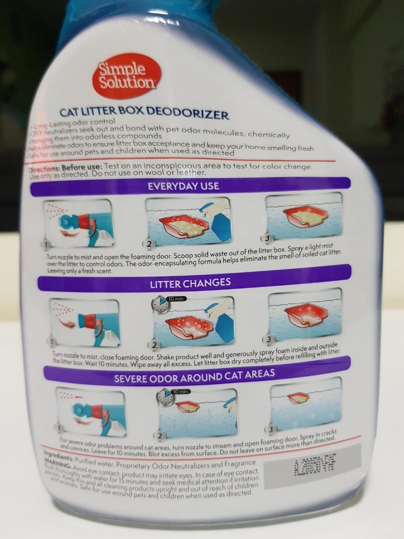 simple solution litter box deodorizer