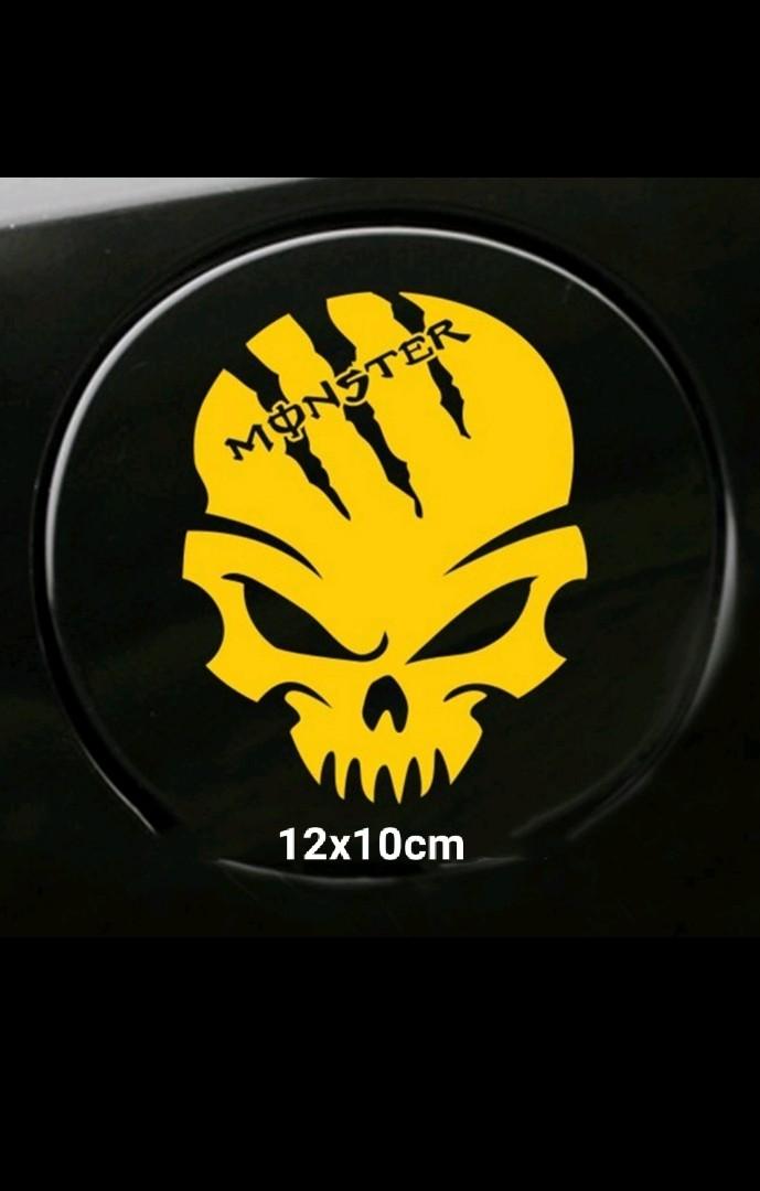 Skull monster energy sticker for car van bike motorcycle ebike MPV