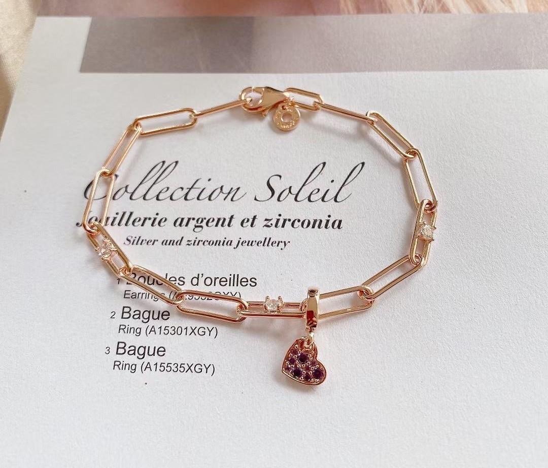 SUPER SALE AUTHENTIC PANDORA LINK CHAIN STONE with TILTED HEART