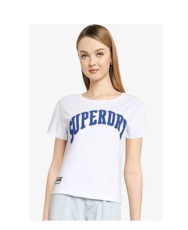 Superdry Varsity Arch Boxy T shirt Women s Fashion Tops Shirts