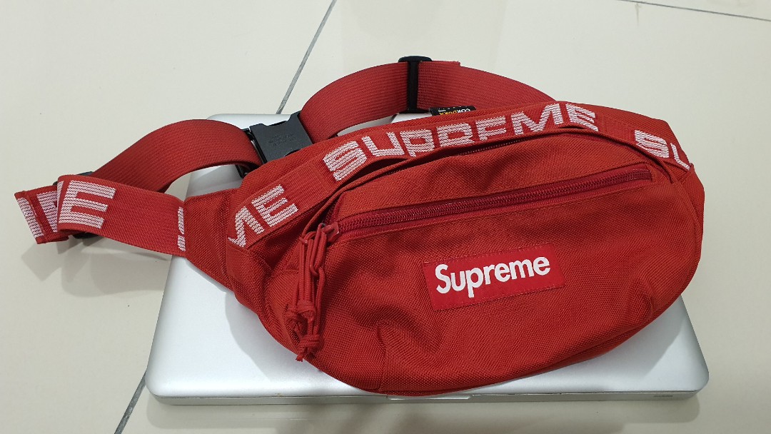 Supreme waist hot sale bag ss18 red