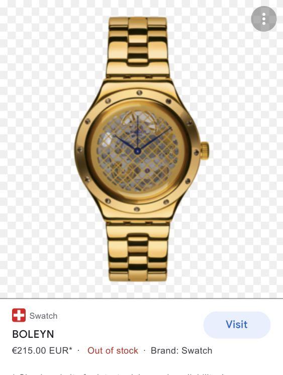 Swatch gold on sale plated watch