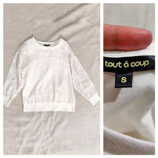 Tout ā Coup White Sheer Top