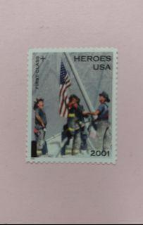 USA : Heroes of 9/11  ( semipostal - MNH ) issued 2002