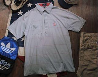 Vintage 90S 早期PGA古著復古條紋色塊Polo衫