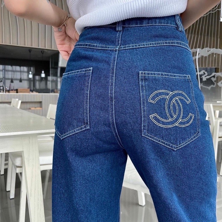 Vintage Chanel Denim Pants (Preorder), Luxury, Apparel on Carousell