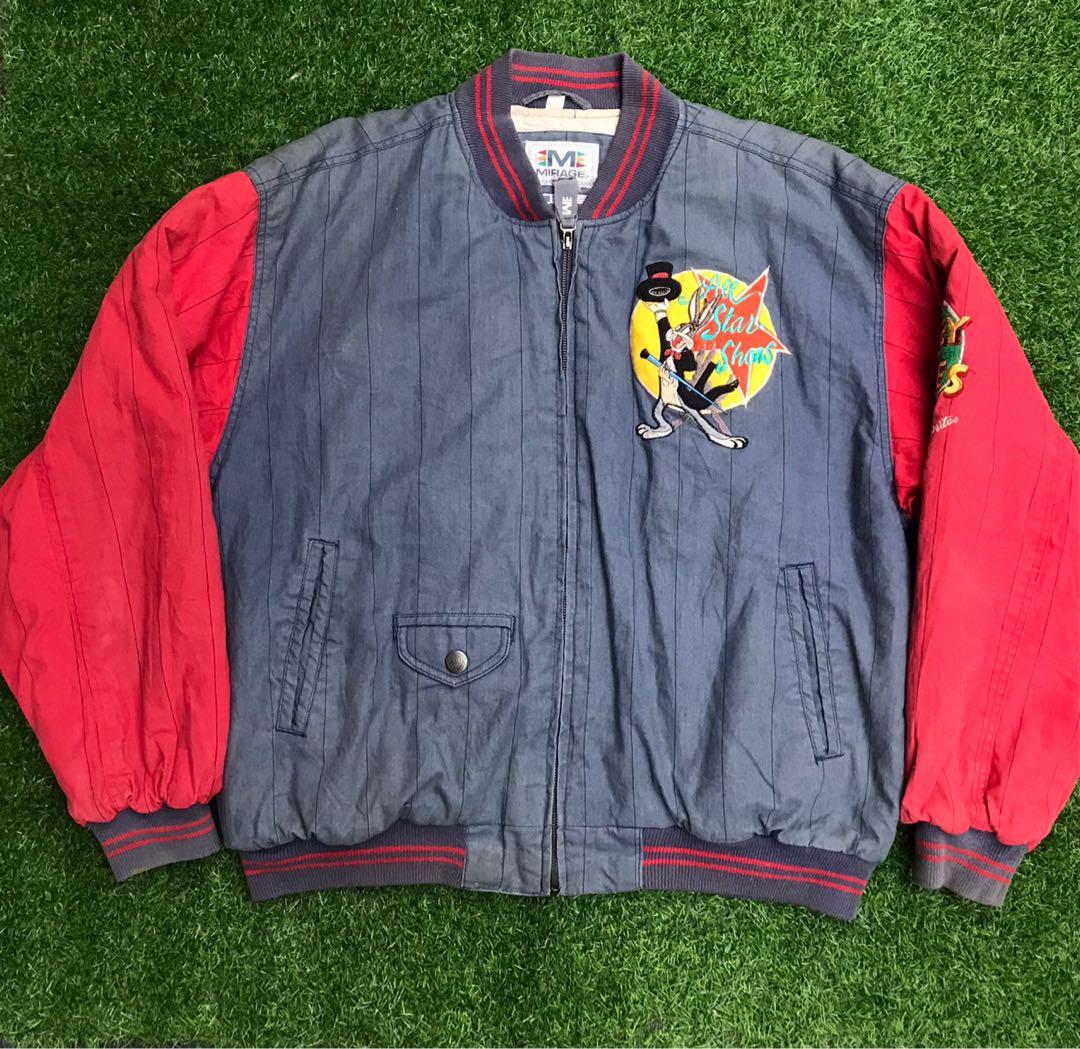 Vintage Looney Tunes Varsity Jacket By Mirage Dated 1993, Men's Fashion ...