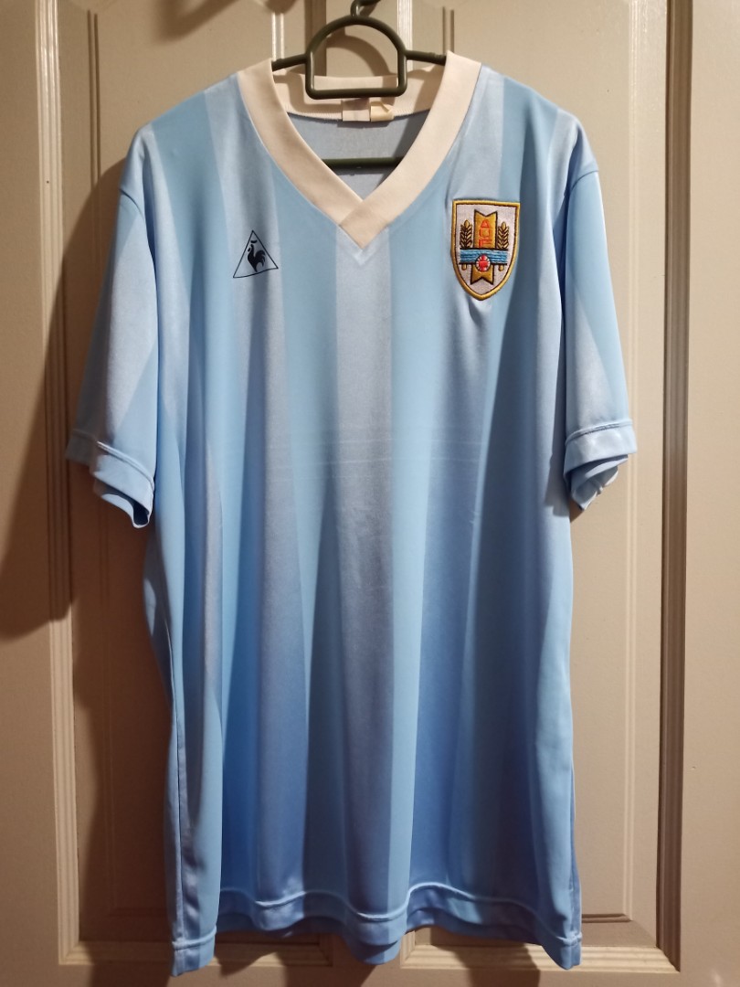 Vintage Uruguay 1986 Le Coq Sportif template short sleeves jersey jersi