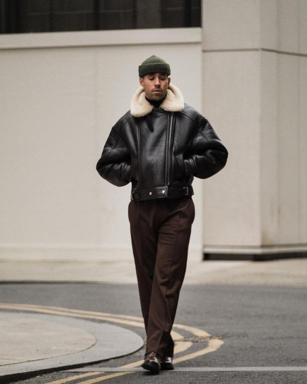 Weekday leather hotsell trousers