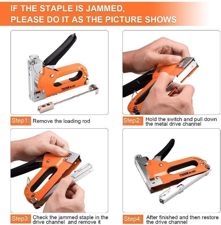 X4778 Thinkwork 3in1 Staple Gun, Nailer Gun with 2100 Staples and