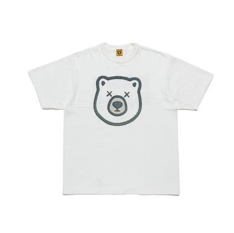 全新現貨XL, Human Made x KAWS #5 熊仔T-shirt White, 男裝, 上身及