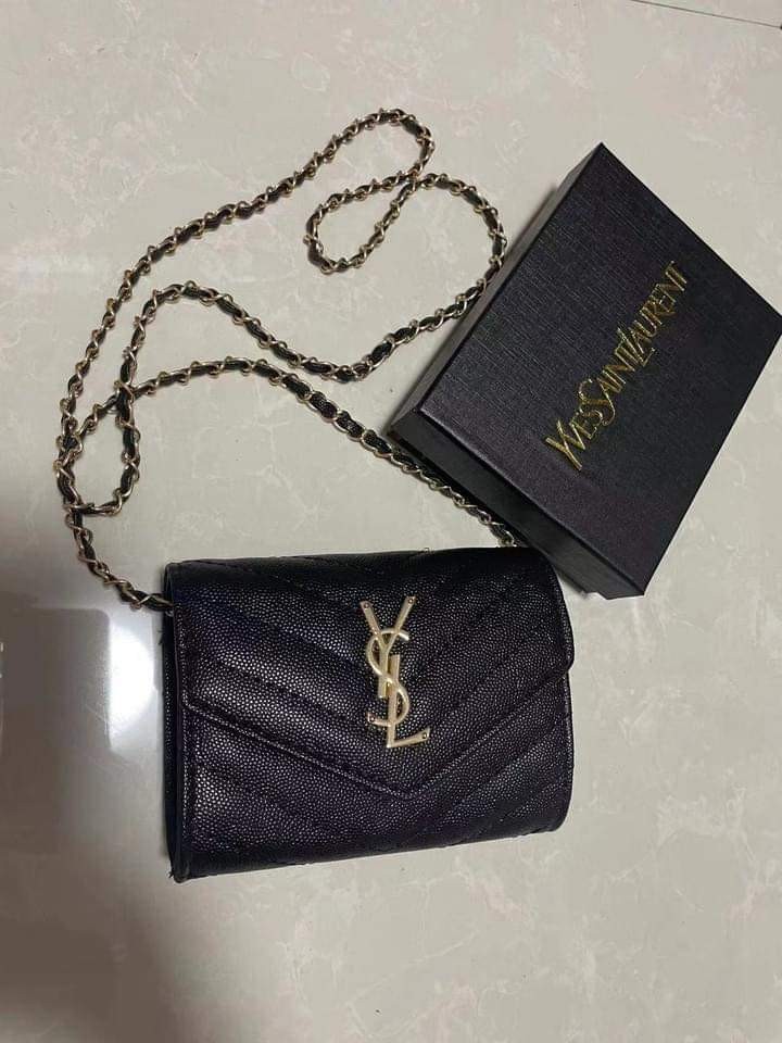 YSL wallet on chain sling bag, Women's Fashion, Bags & Wallets, Cross