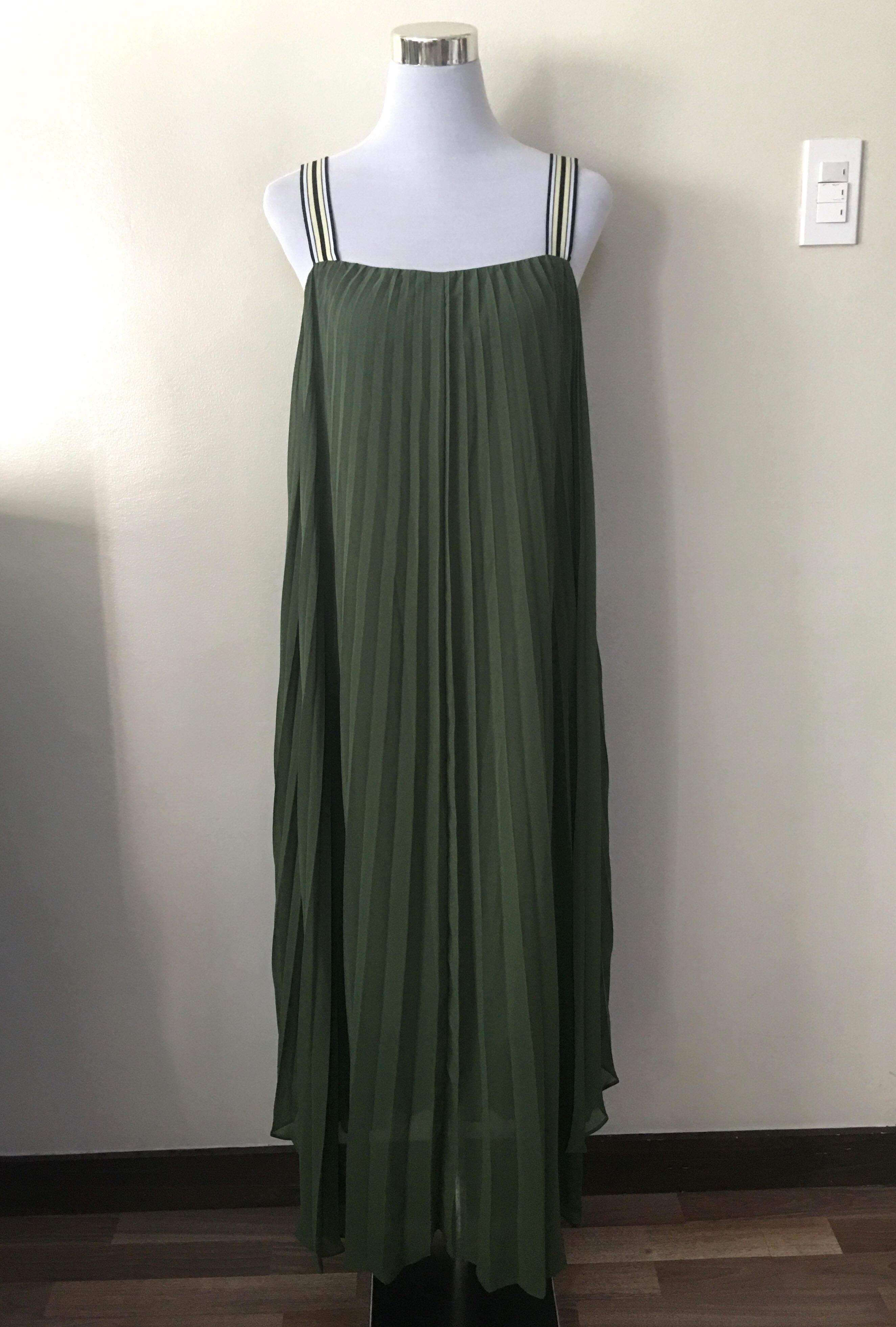Zara Green Abstract Maxi Dress main image 0