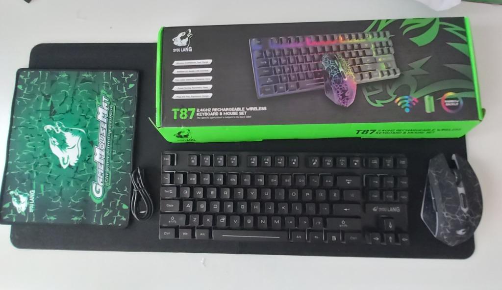 ZIYOU LANG Wireless Gaming Keyboard and Mouse Combo 2.4Ghz Rechargeable