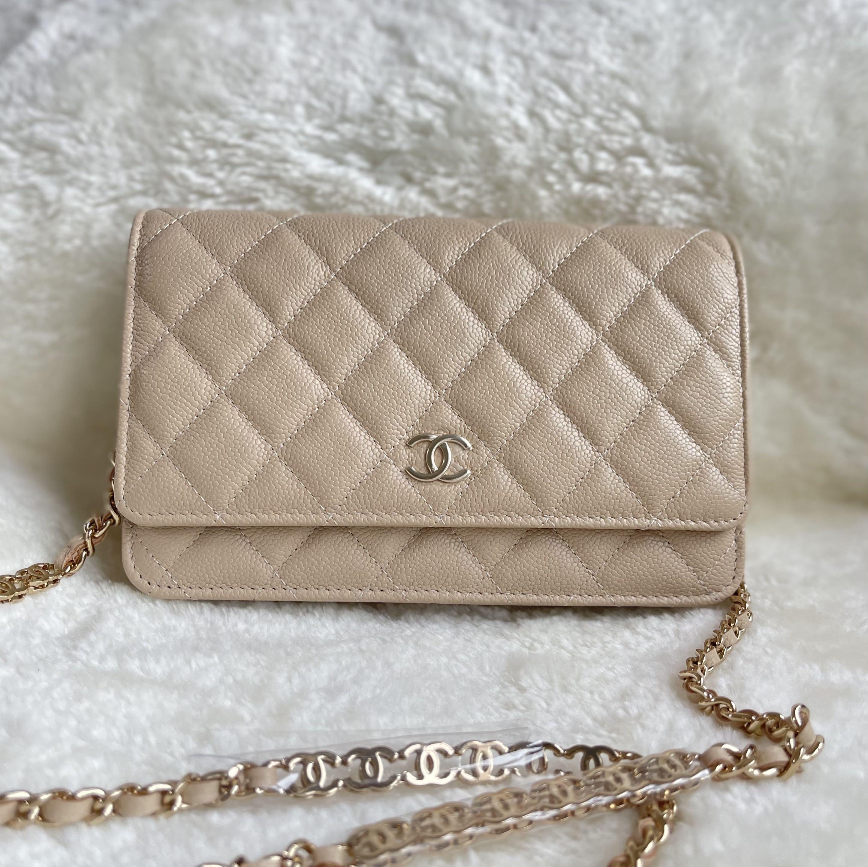 SOLD 22P Chanel Beige LGHW Classic WOC New Chain Caviar, Luxury, Bags &  Wallets on Carousell