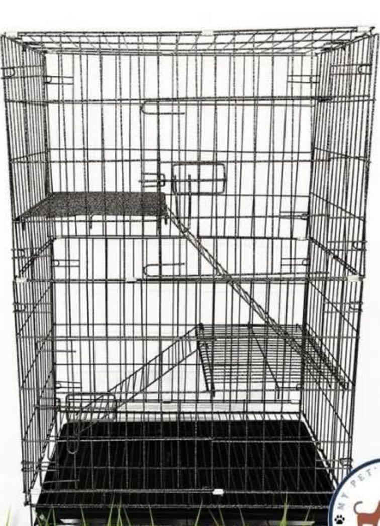2 Level Cat Cage with Wheels Pet Supplies Homes Other Pet
