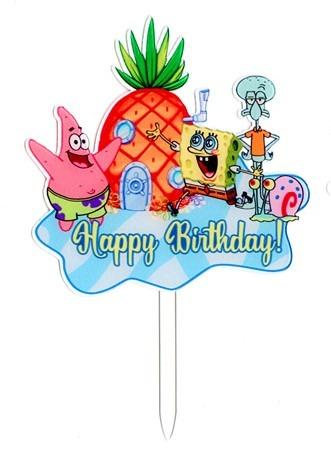 spongebob cake toppers png