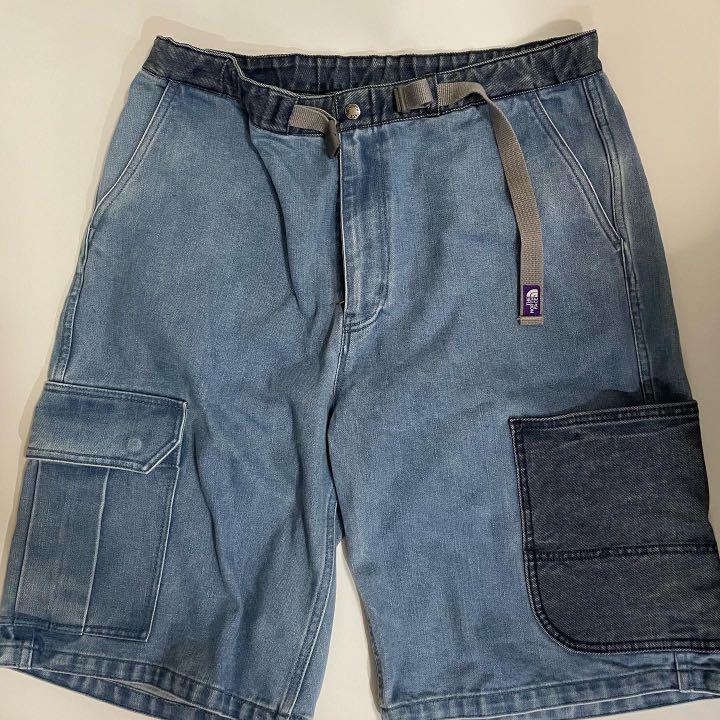 Broken twill denim cargo shorts hotsell