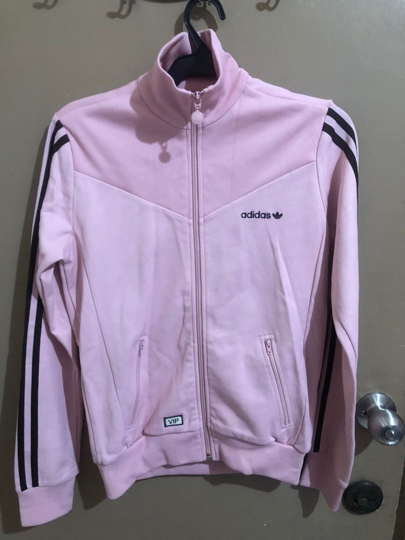 ADIDAS PINK TRACK JACKET, Women's Fashion, Coats, Jackets and Outerwear