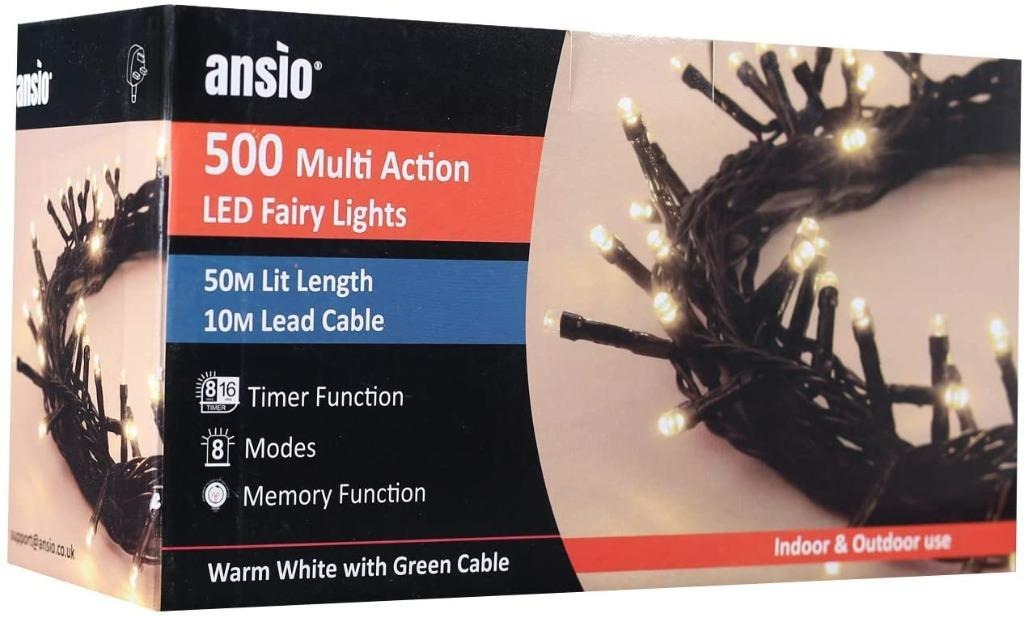50M 500LED Chasing Christmas Lights with 8 Functions & Memory