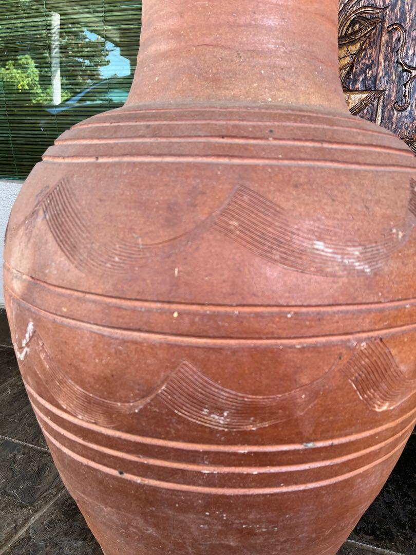 Antique Large Terracotta Floor Vase, Furniture & Home Living, Home