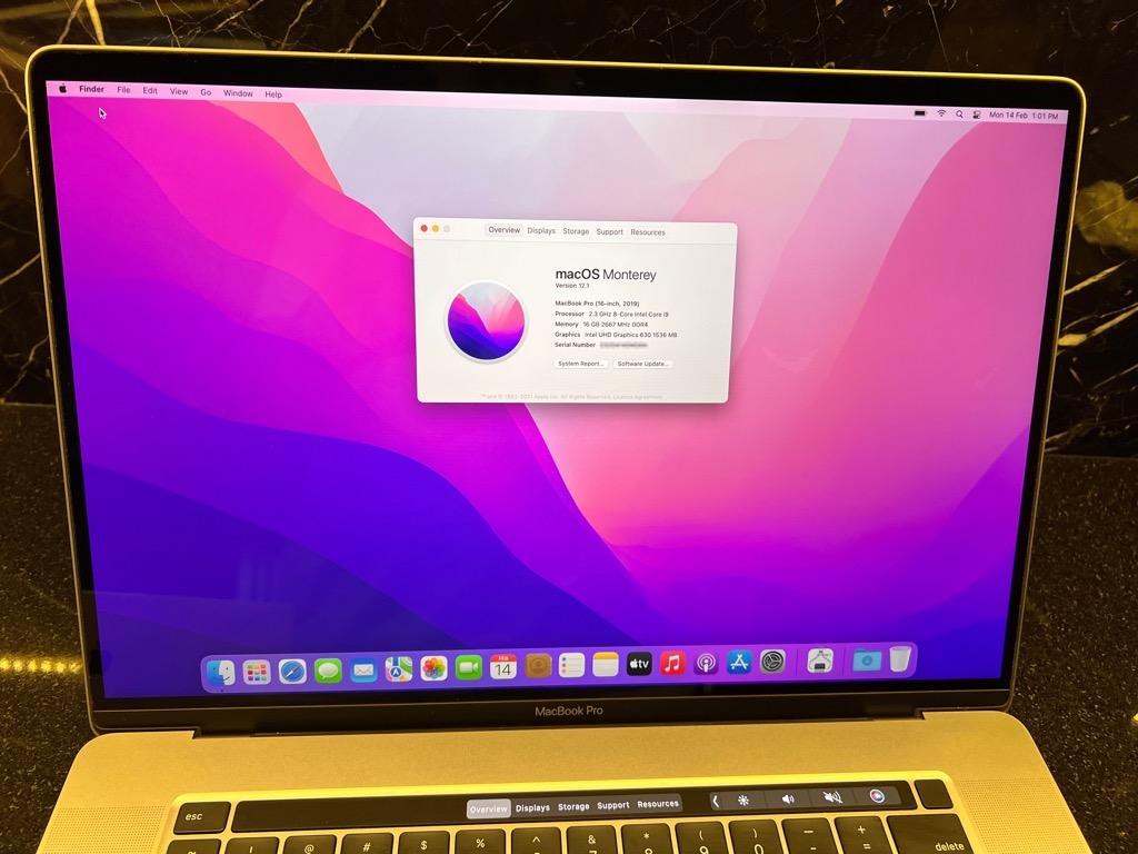 Apple Macbook Pro 16” Mid-2019 i9 1TB SSD with Applecare (Aug 2023 