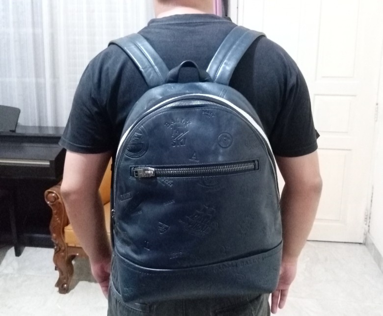 mens blue backpack