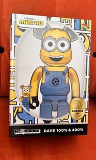Bearbrick Dave Minion 400% + 100% Authentic