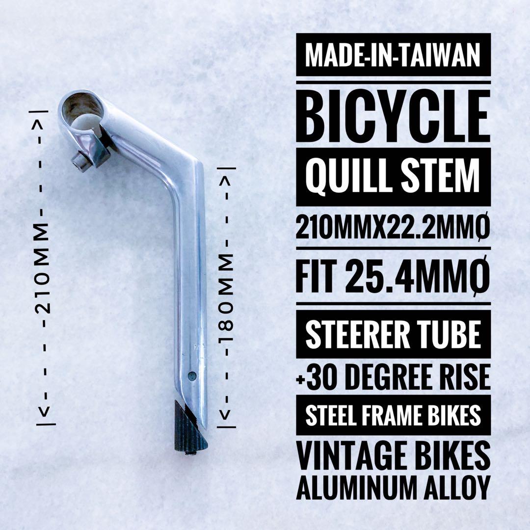 Bike quill best sale stem sizes