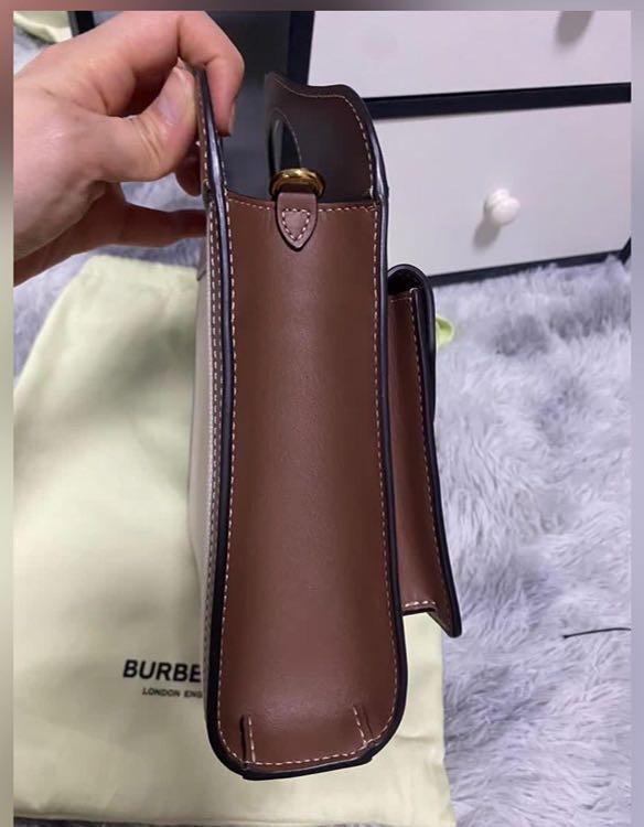 Burberry Mini Two-tone Canvas And Leather Pocket Bag in Brown