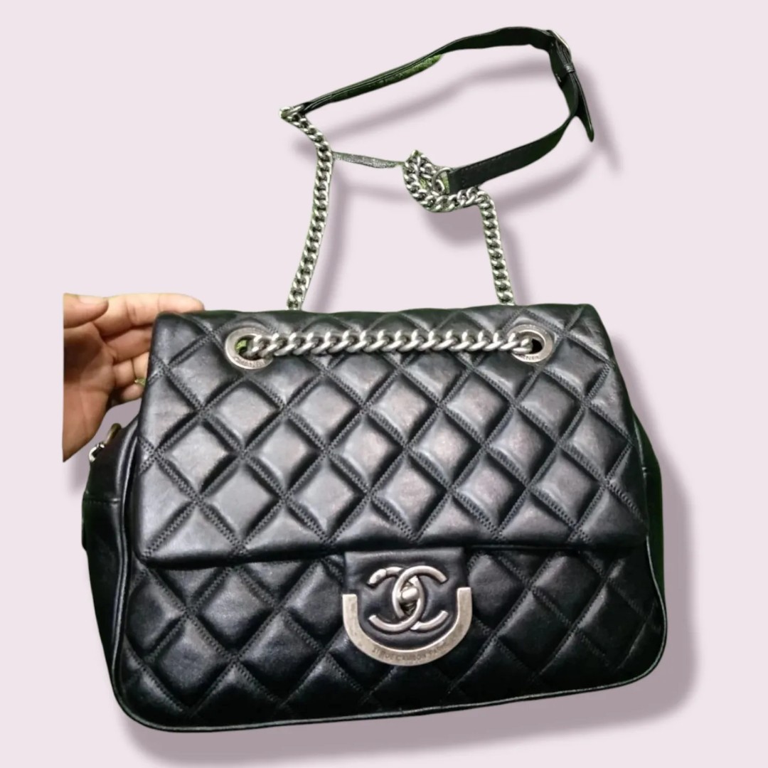 Chanel 31 Rue Cambon Paris Hand Shoulder Bag Black